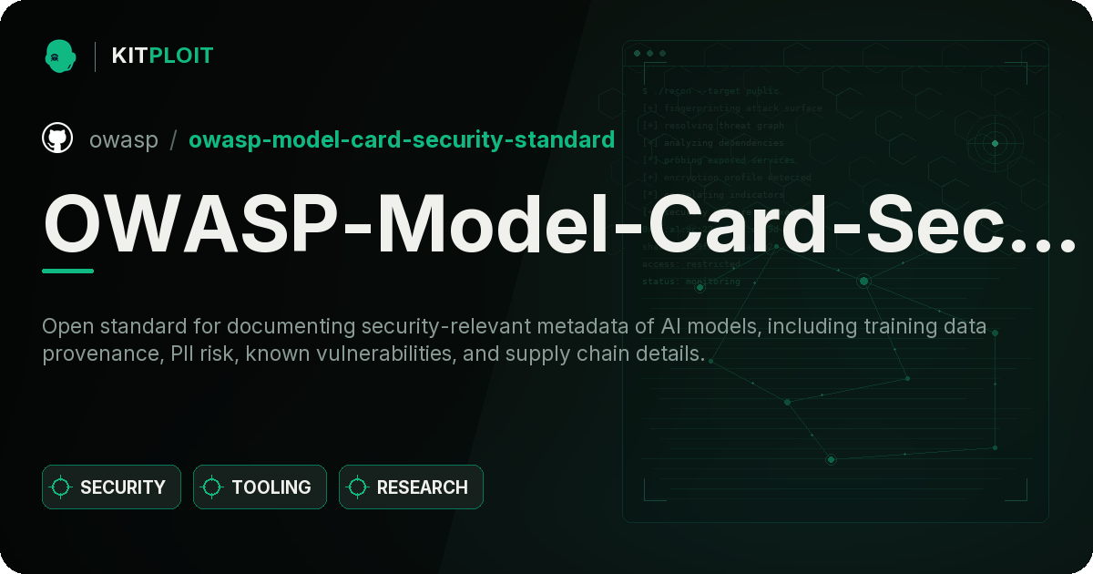 OWASP-Model-Card-Security-Standard preview