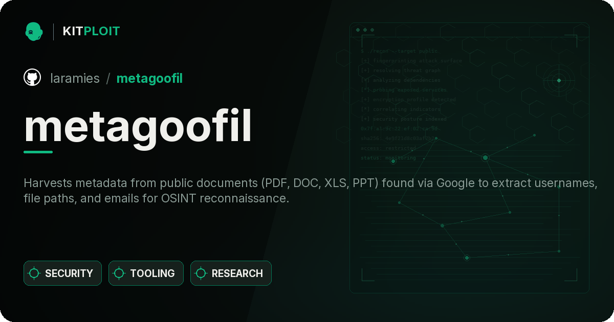 metagoofil preview