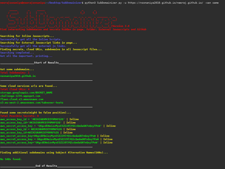 SubDomainizer preview