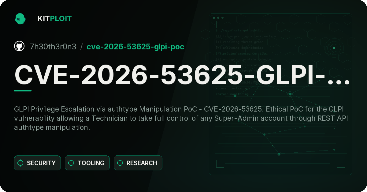 CVE-2026-53625-GLPI-PoC preview