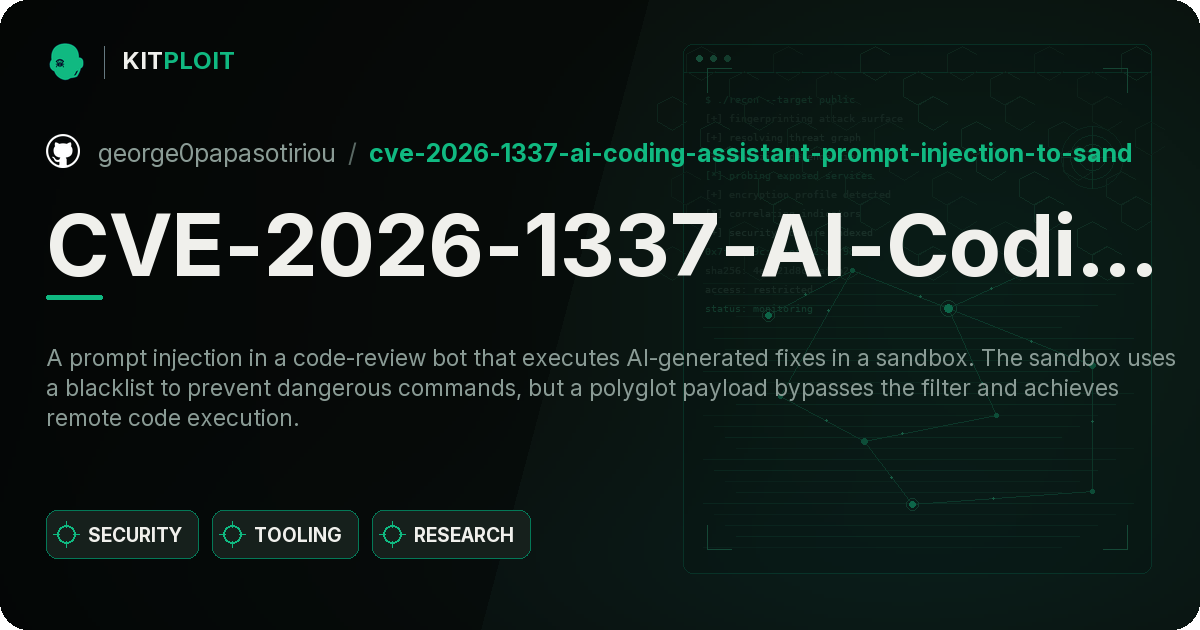 CVE-2026-1337-AI-Coding-Assistant-Prompt-Injection-to-Sandbox-Escape preview