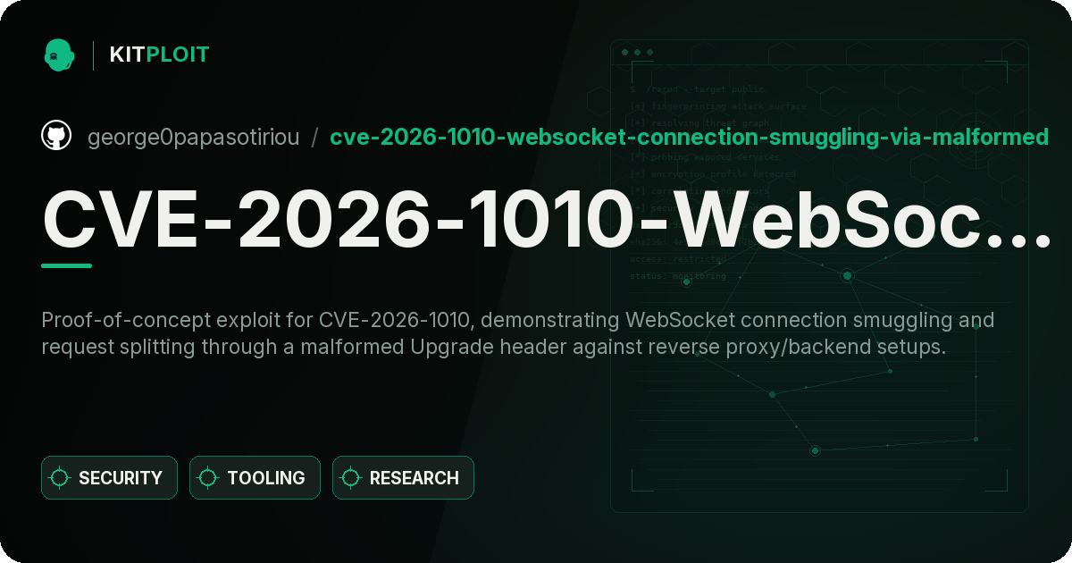 CVE-2026-1010-WebSocket-Connection-Smuggling-via-Malformed-Upgrade-Header preview