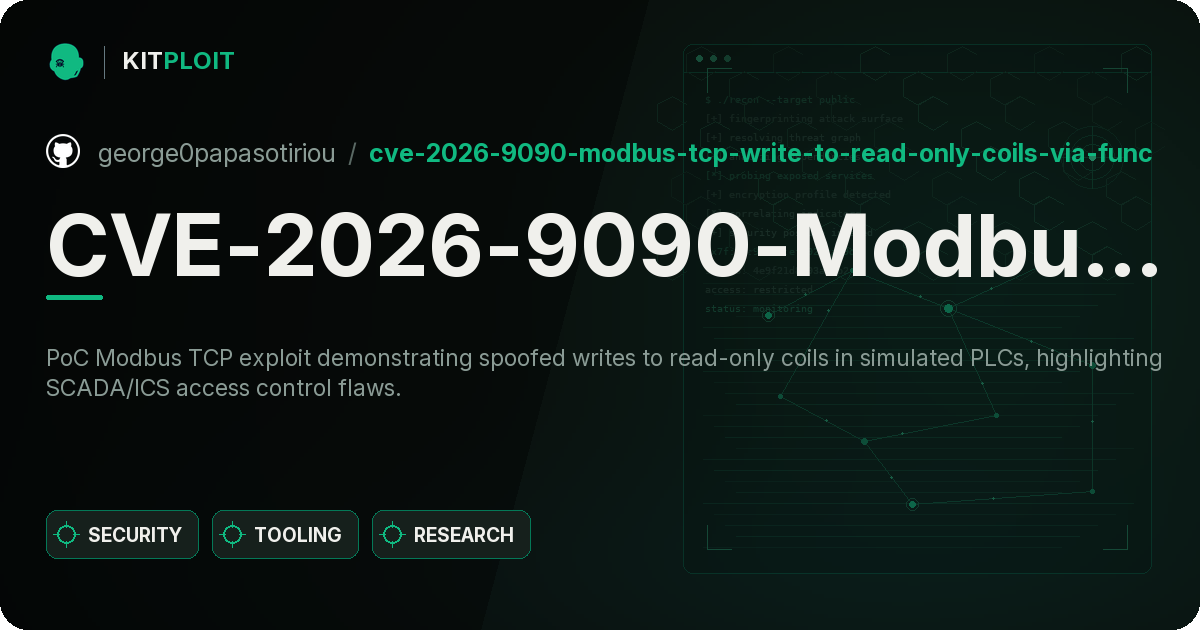 CVE-2026-9090-Modbus-TCP-Write-to-Read-Only-Coils-via-Function-Code-Spoofing preview
