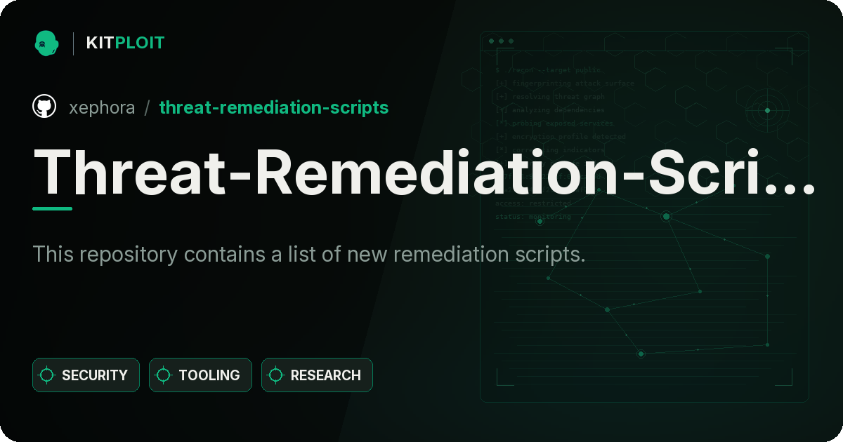 Threat-Remediation-Scripts preview