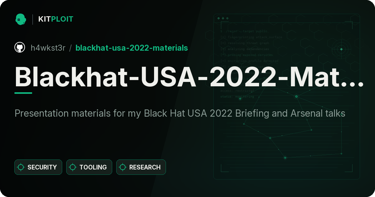 Blackhat-USA-2022-Materials preview