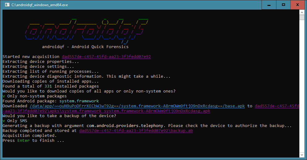 androidqf preview