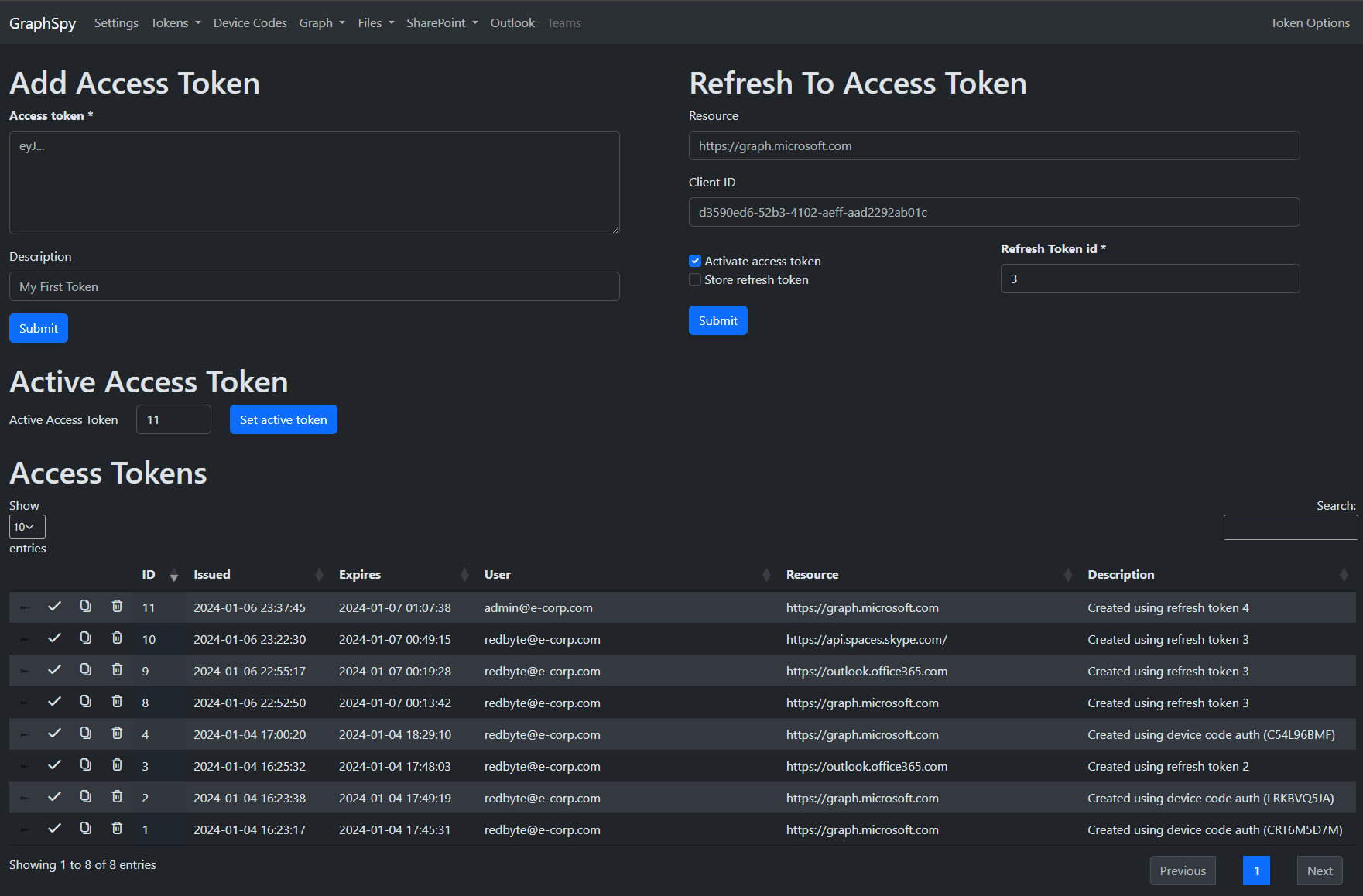 GraphSpy preview
