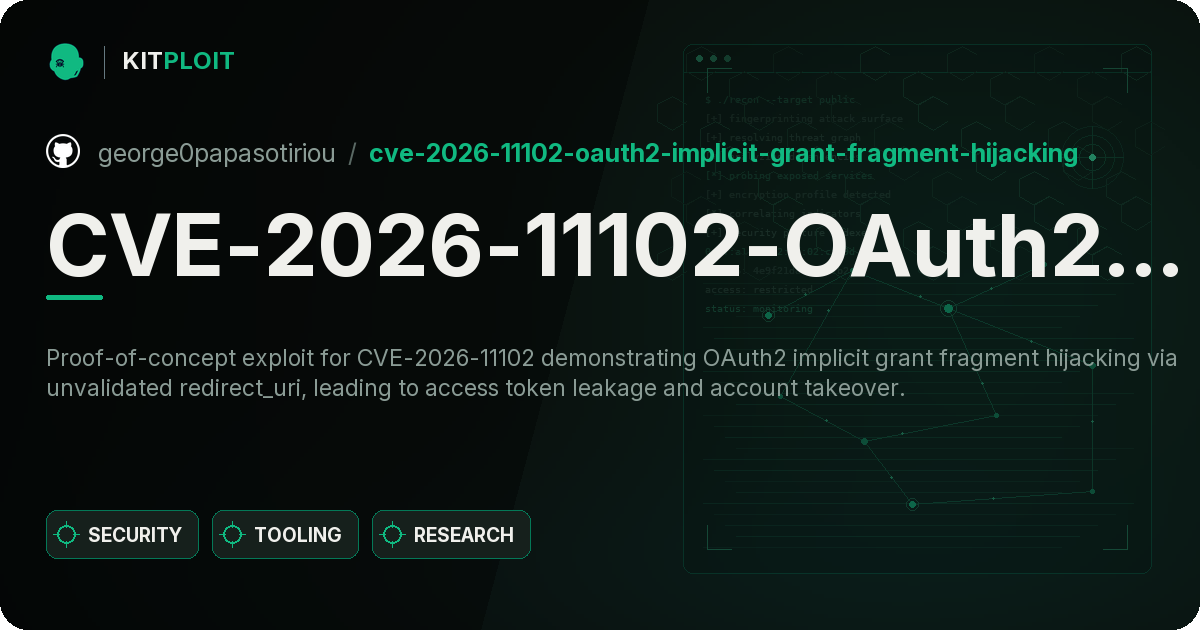 CVE-2026-11102-OAuth2-Implicit-Grant-Fragment-Hijacking preview