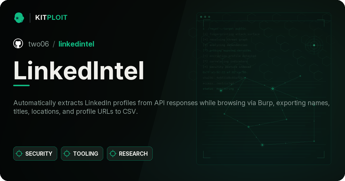 LinkedIntel preview