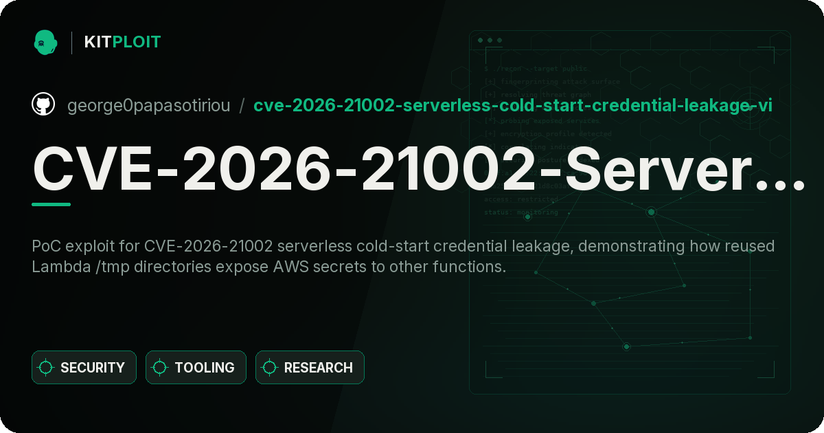CVE-2026-21002-Serverless-Cold-Start-Credential-Leakage-via-Reused-tmp preview