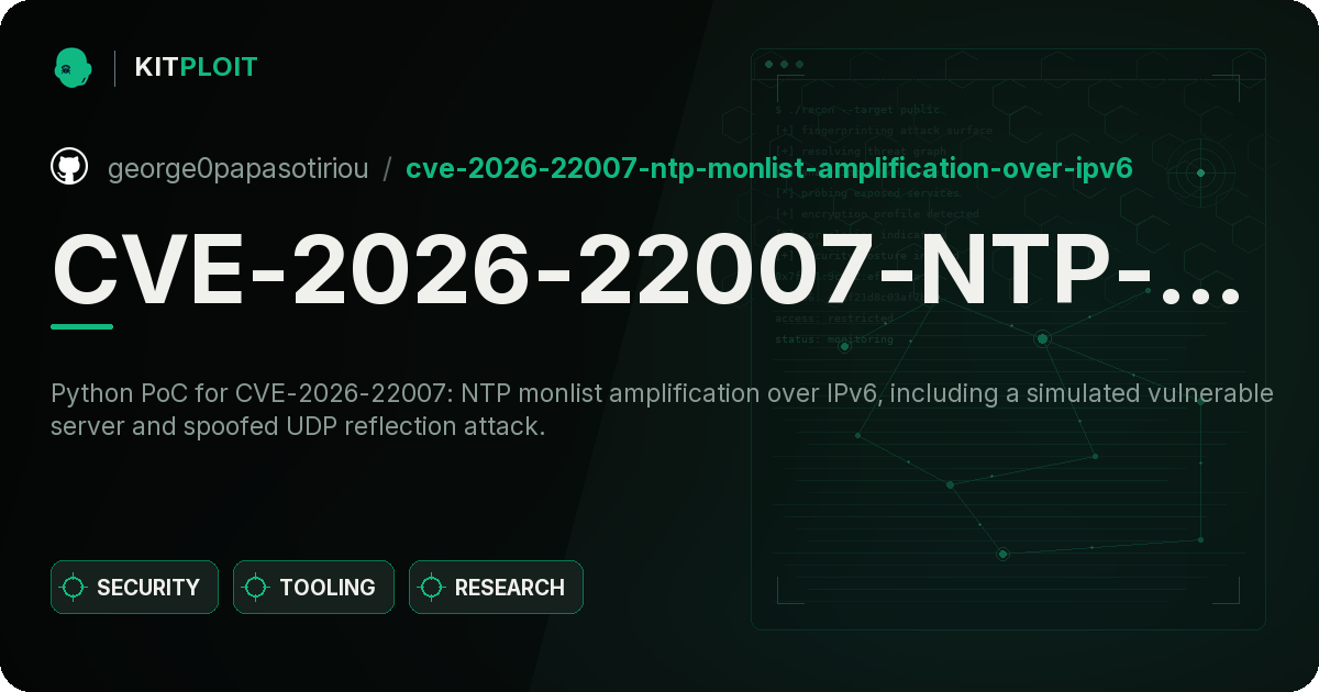 CVE-2026-22007-NTP-monlist-Amplification-over-IPv6 preview