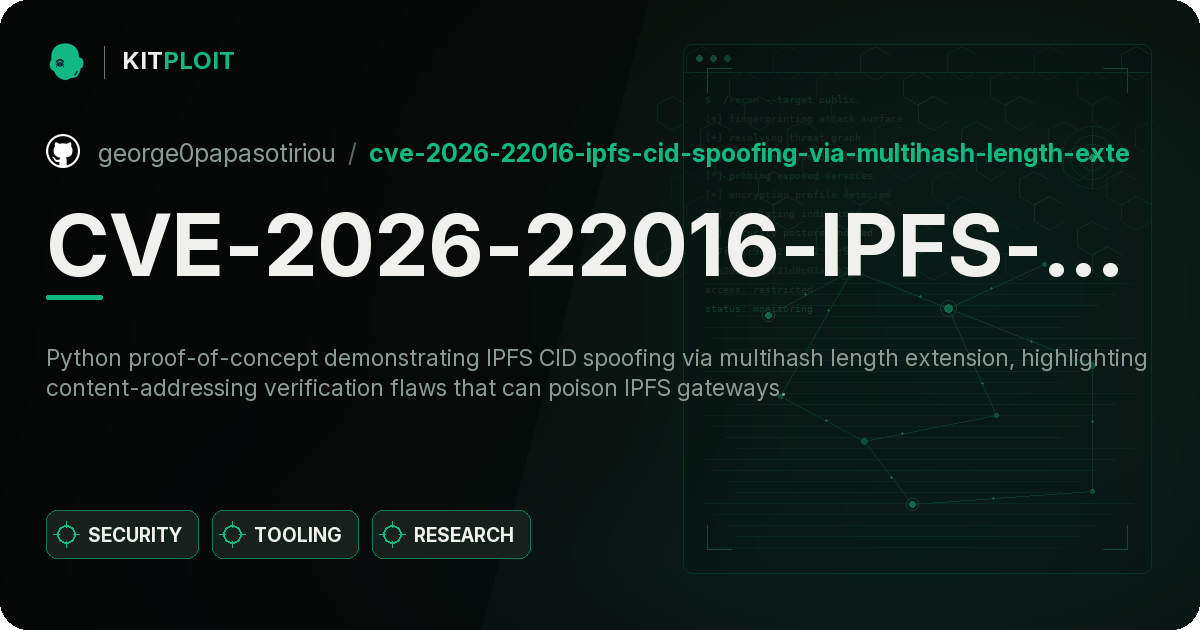 CVE-2026-22016-IPFS-CID-Spoofing-via-Multihash-Length-Extension preview