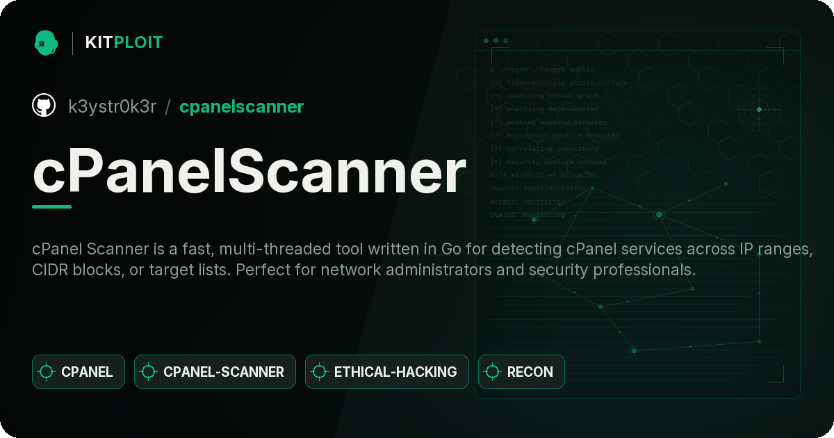 cPanelScanner preview