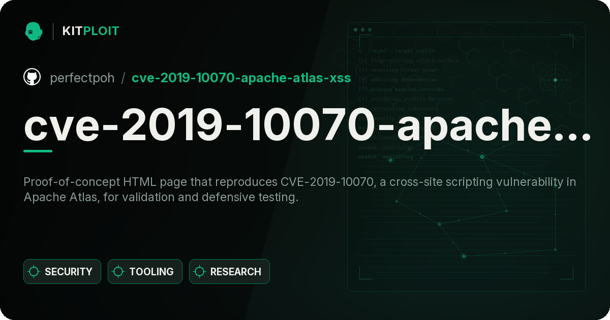 cve-2019-10070-apache-atlas-xss preview