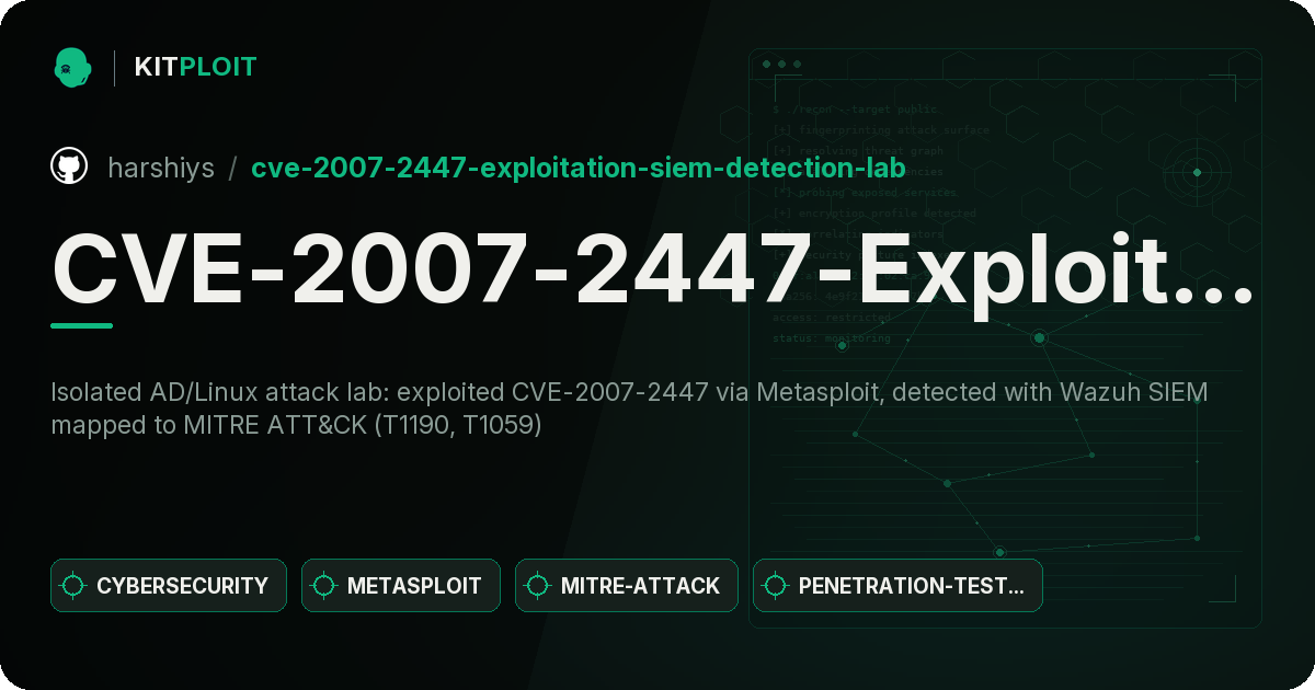 CVE-2007-2447-Exploitation-SIEM-Detection-Lab preview