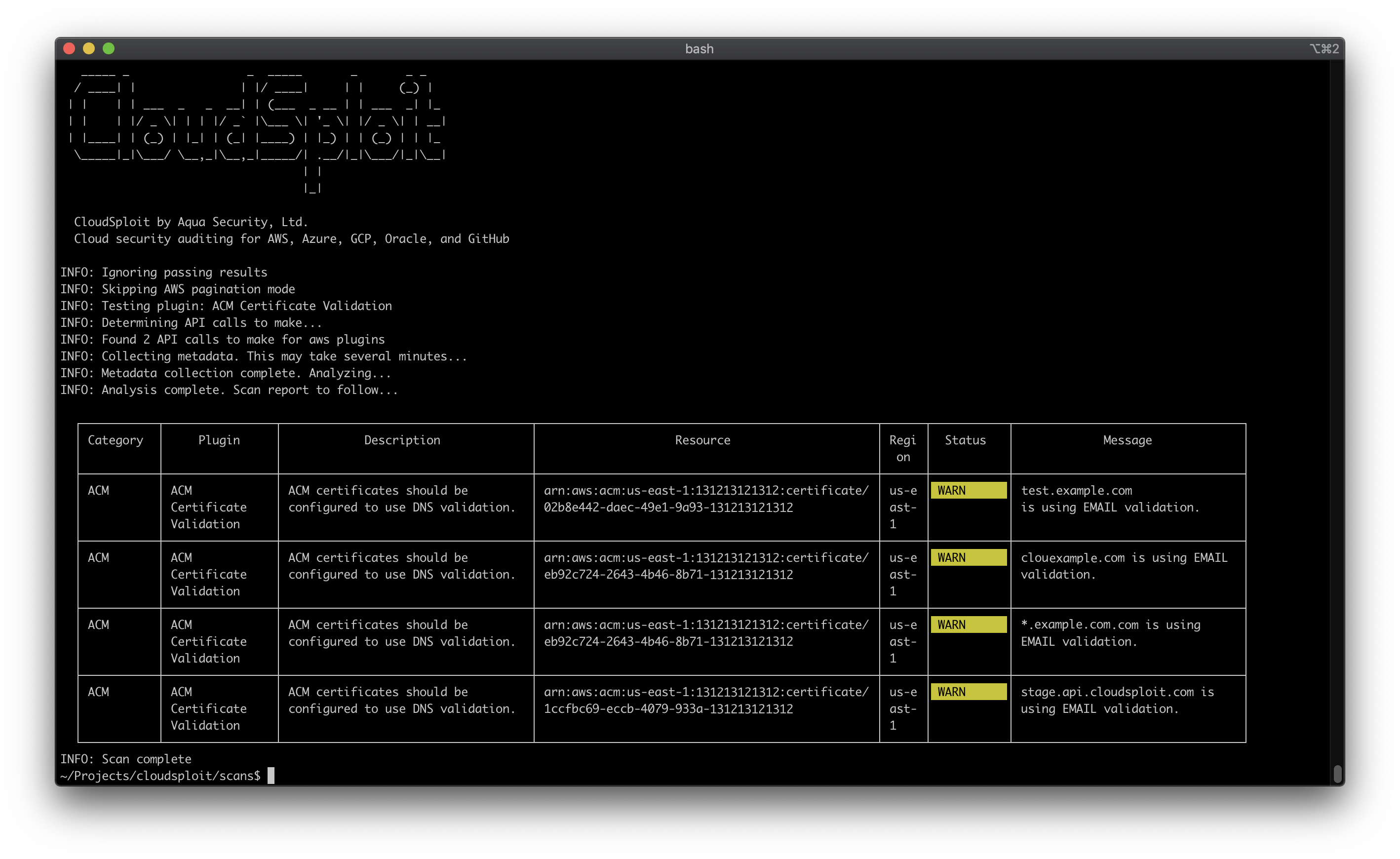 cloudsploit preview