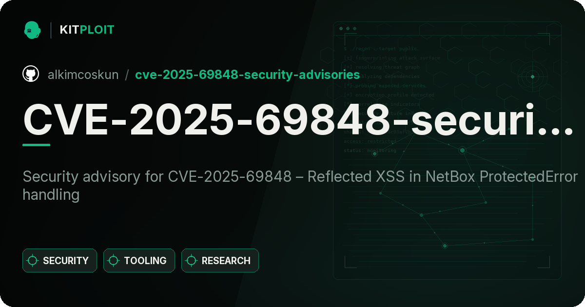 CVE-2025-69848-security-advisories preview