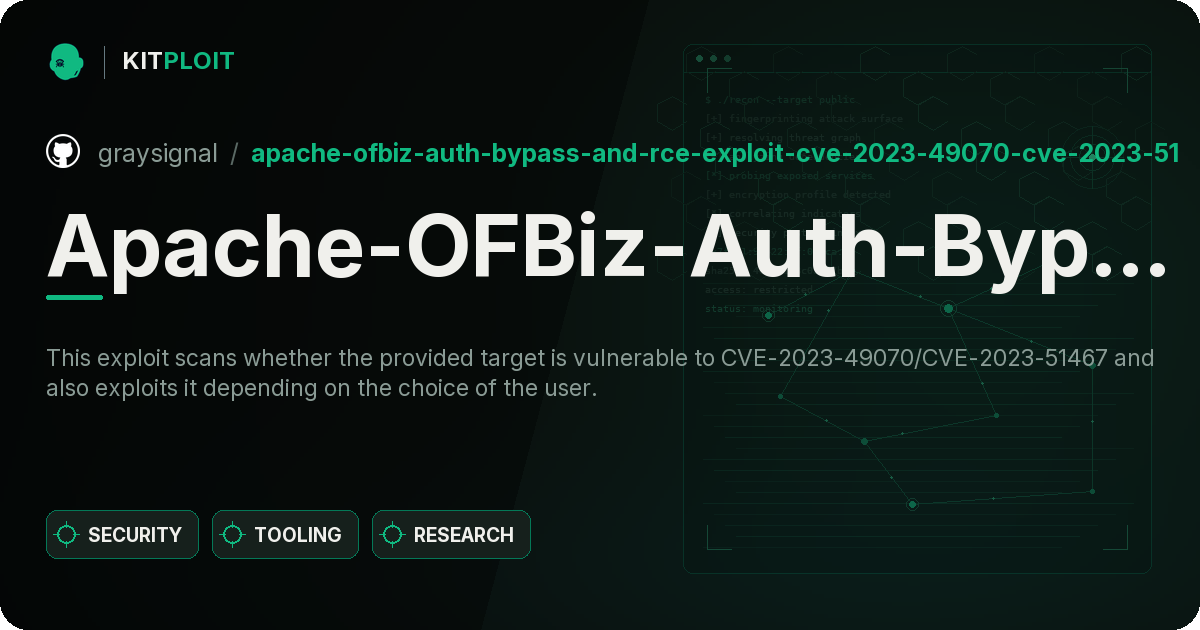Apache-OFBiz-Auth-Bypass-and-RCE-Exploit-CVE-2023-49070-CVE-2023-51467 preview