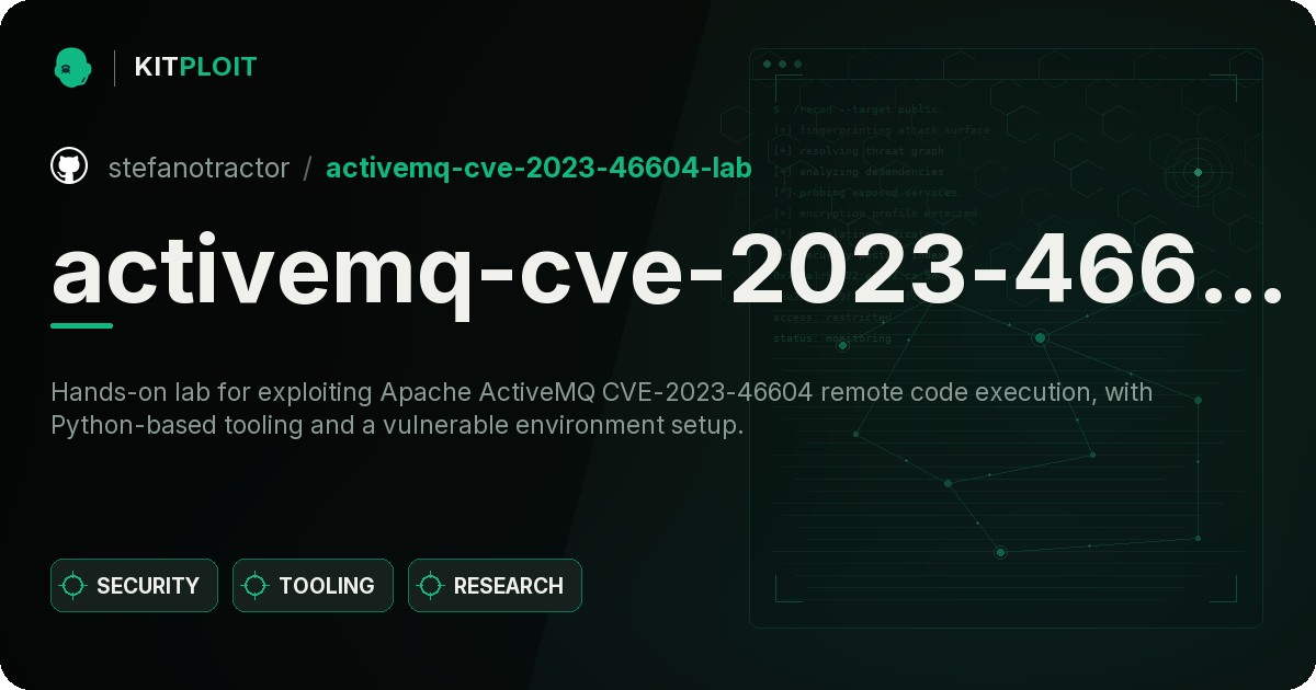 activemq-cve-2023-46604-lab preview