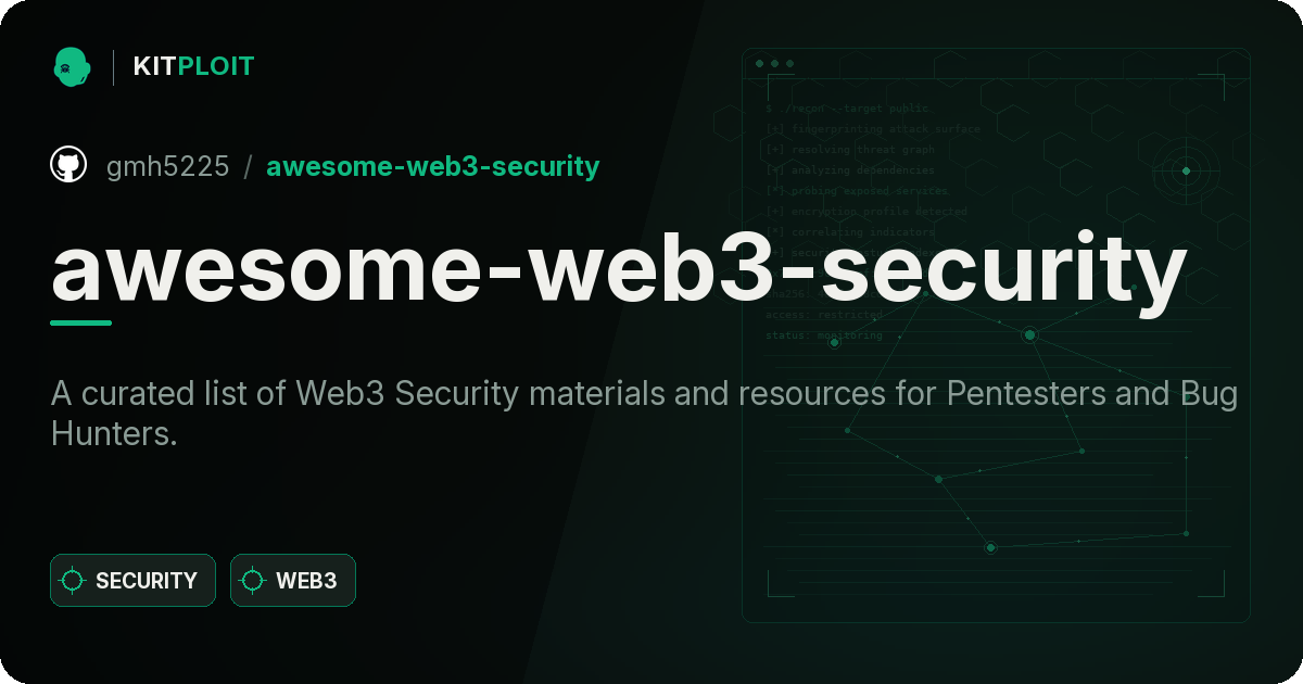 awesome-web3-security — Updated!