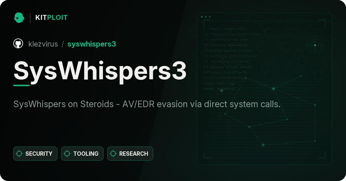 SysWhispers3 preview