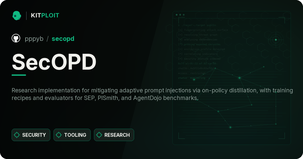 SecOPD Releases Qwen Checkpoint for Prompt-Injection Defense