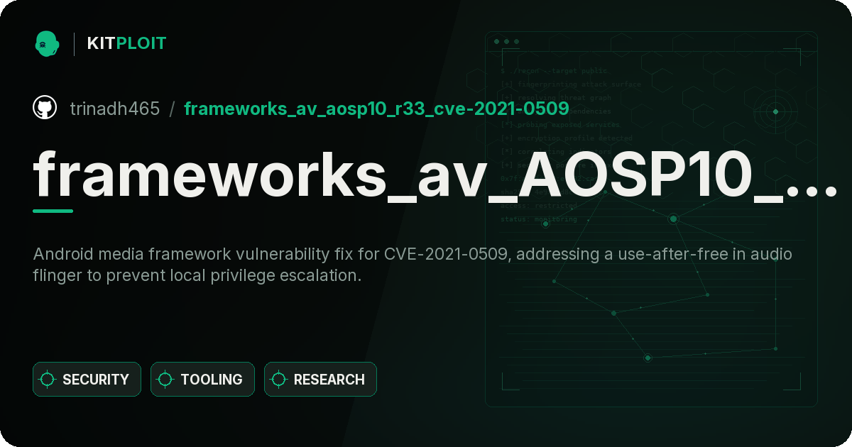 frameworks_av_AOSP10_r33_CVE-2021-0509 preview