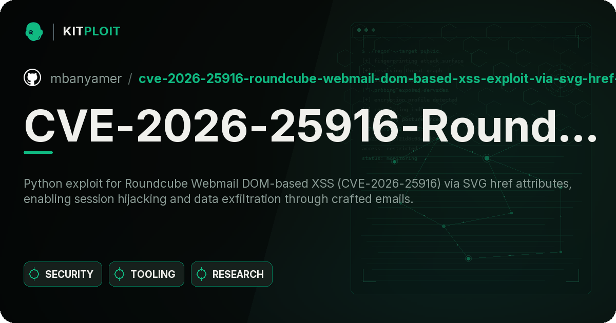 CVE-2026-25916-Roundcube-Webmail-DOM-based-XSS-Exploit-via-SVG-href-Attribute preview