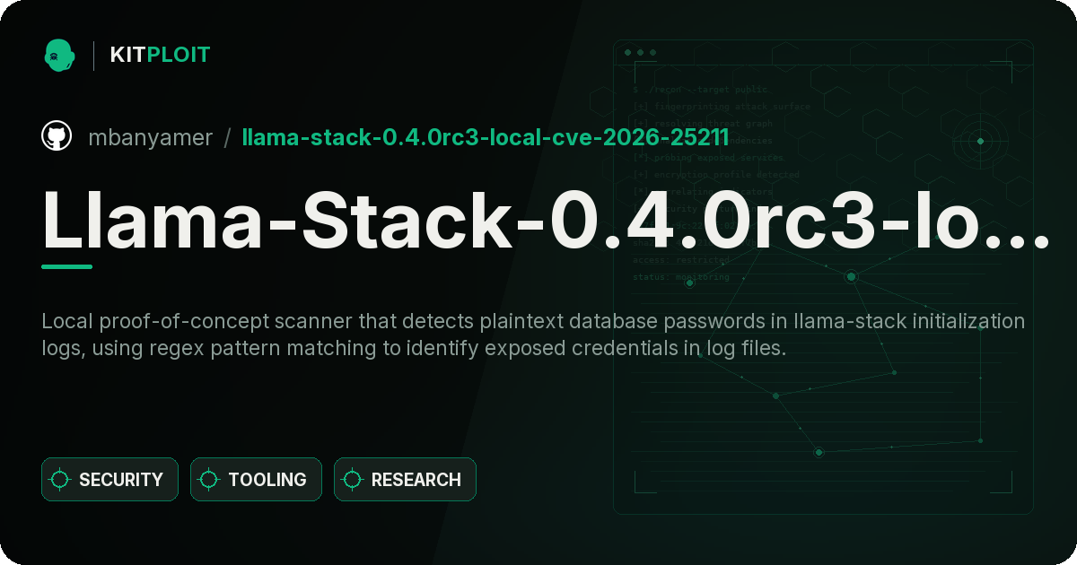 Llama-Stack-0.4.0rc3-local-CVE-2026-25211 preview
