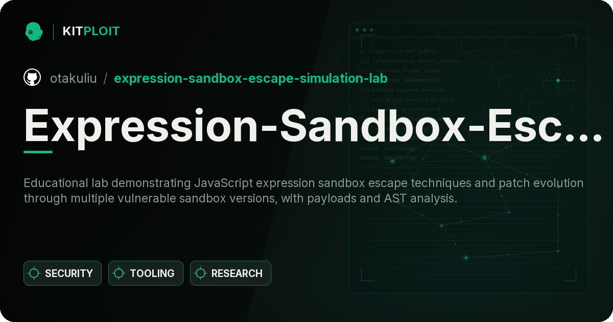 Expression-Sandbox-Escape-Simulation-Lab preview