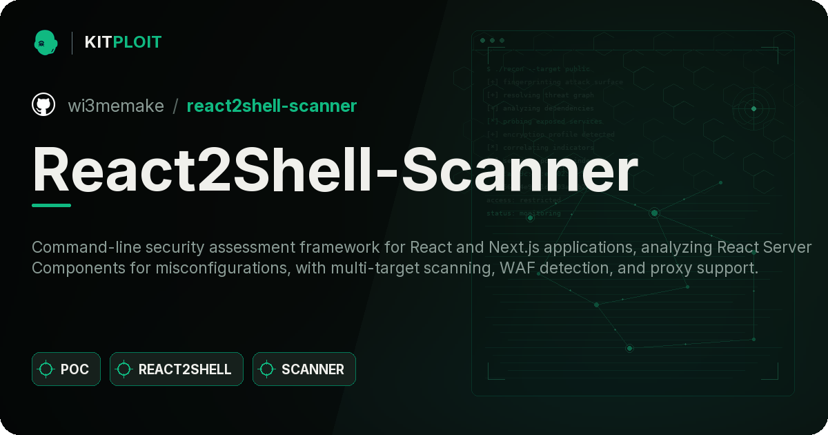 React2Shell-Scanner preview