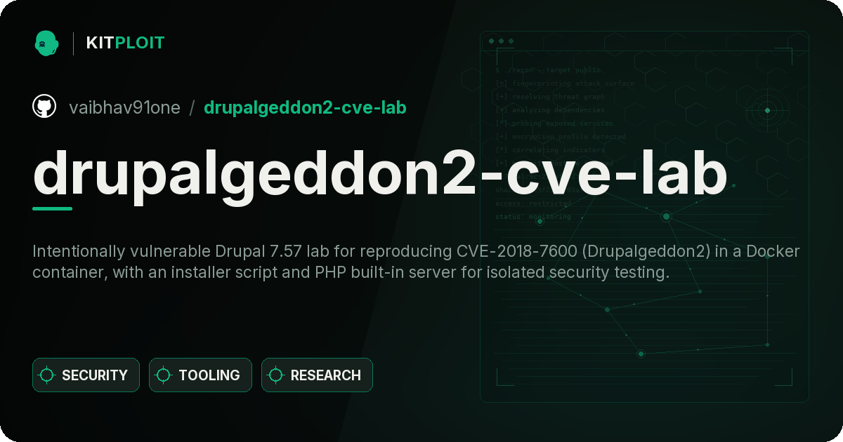 drupalgeddon2-cve-lab preview