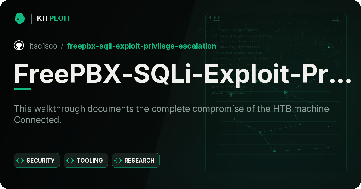 FreePBX-SQLi-Exploit-Privilege-escalation preview