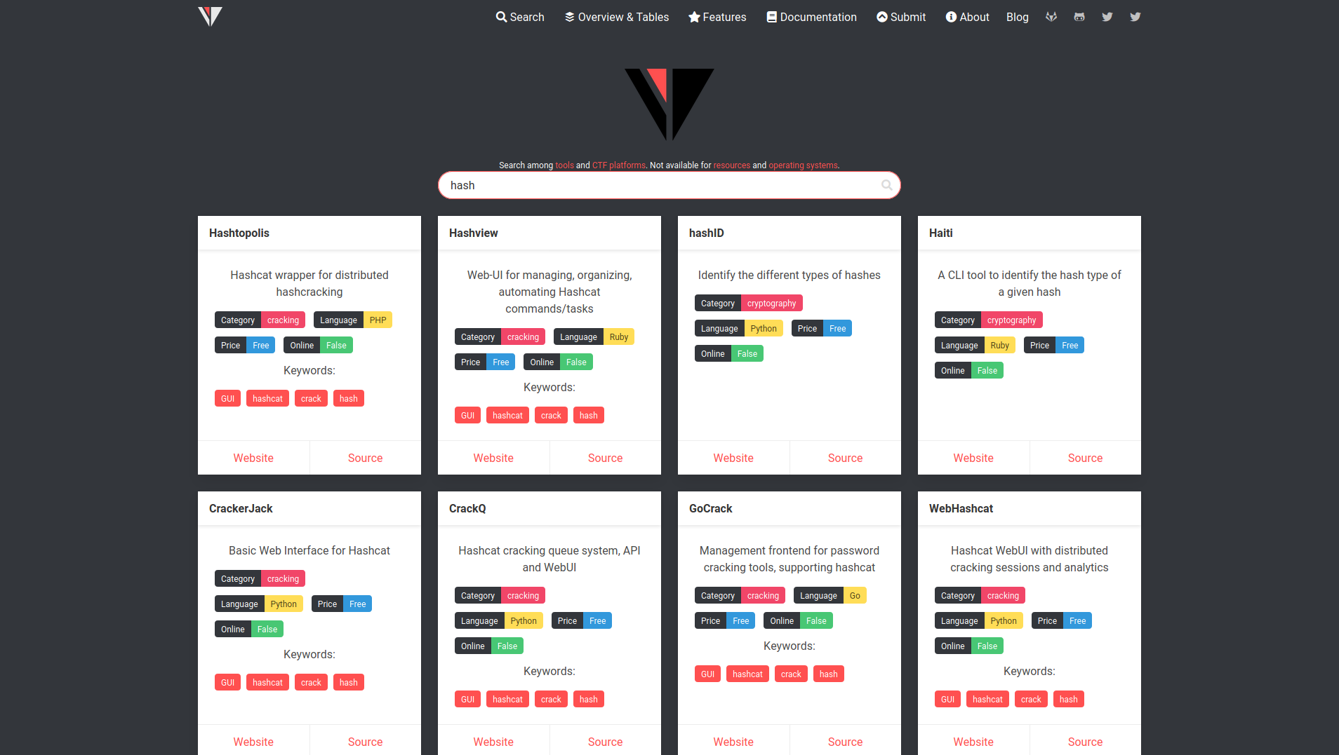 rawsec-cybersecurity-inventory preview
