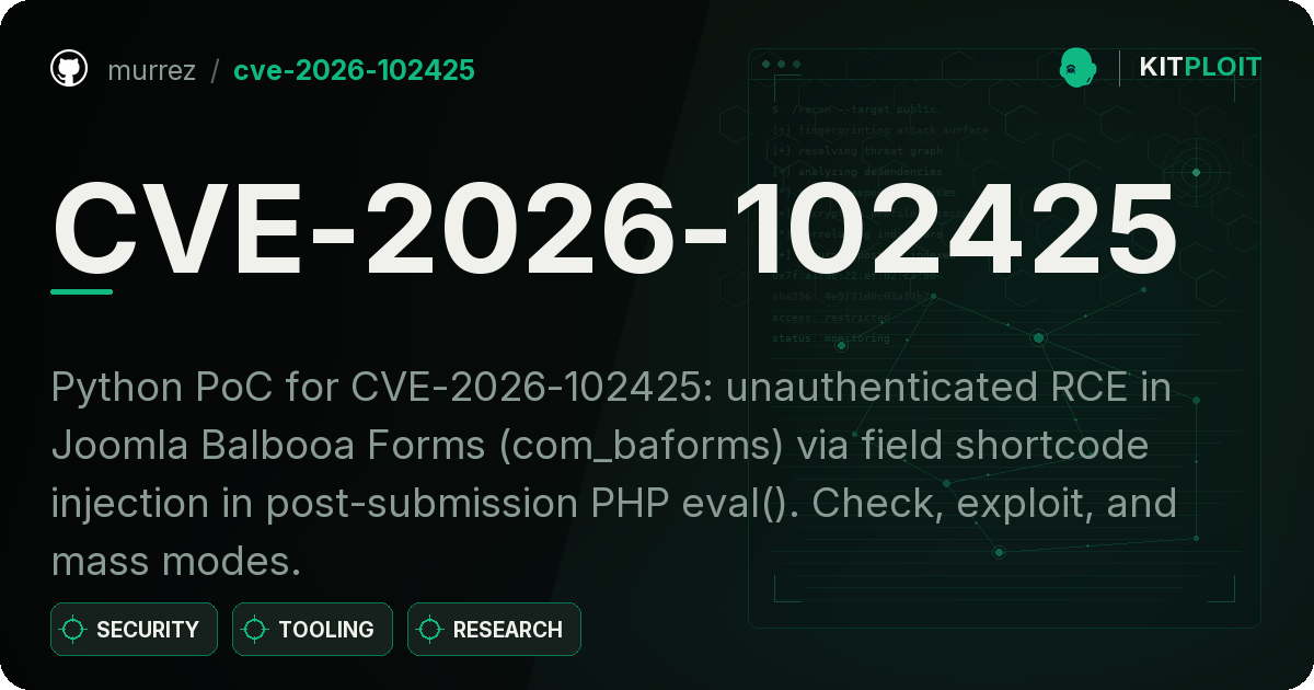 Pp Extendas CVE-2026-102425 — Python PoC for CVE-2026-102425: unauthenticated RCE ...