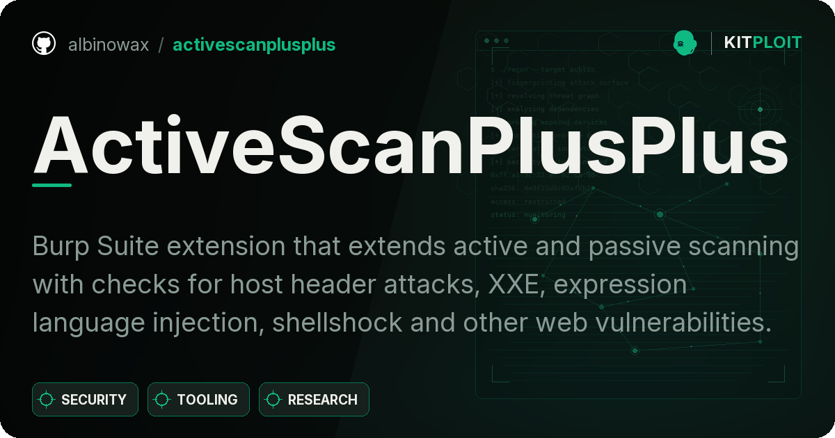 ActiveScanPlusPlus preview