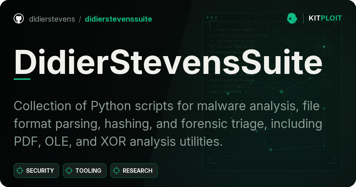DidierStevensSuite preview