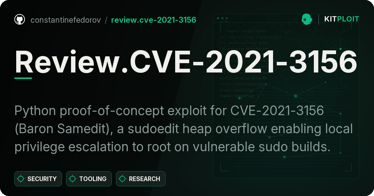 Review.CVE-2021-3156 preview