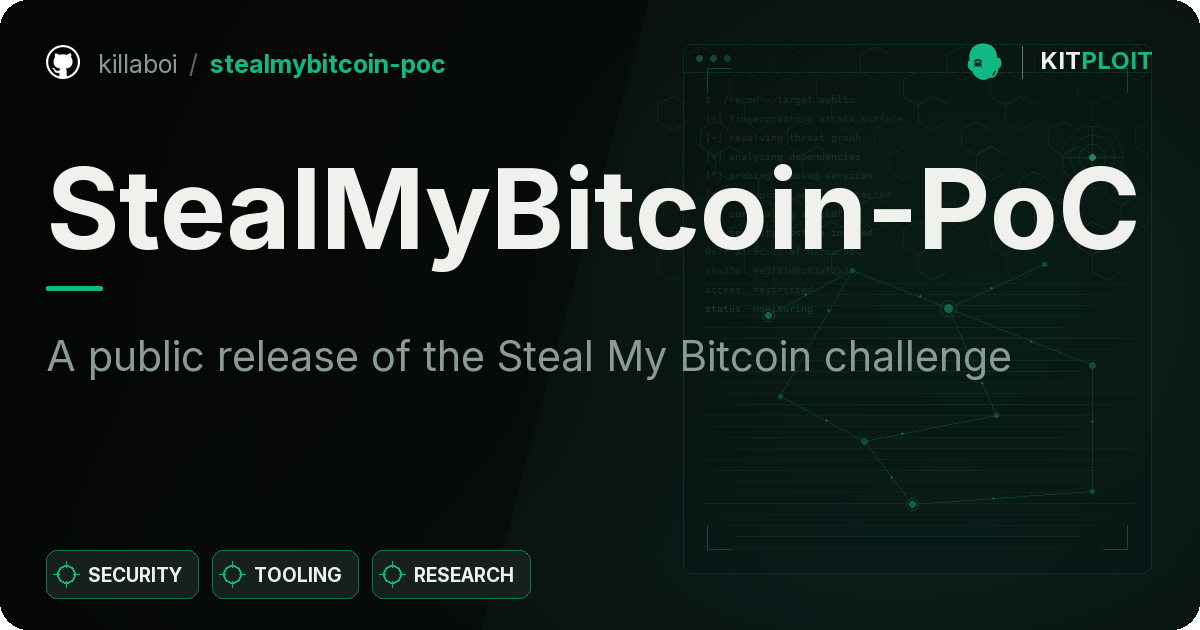 StealMyBitcoin-PoC preview