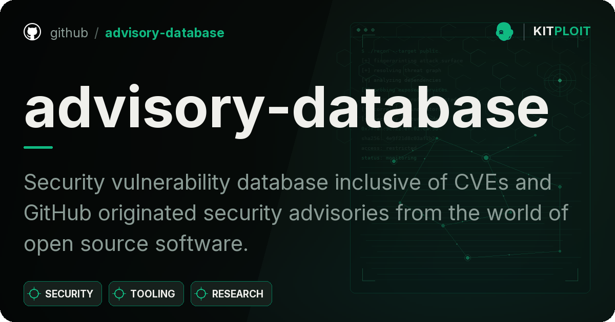 advisory-database preview