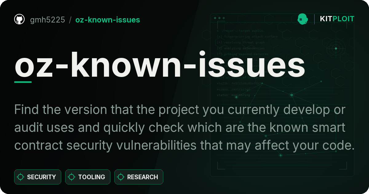 oz-known-issues preview
