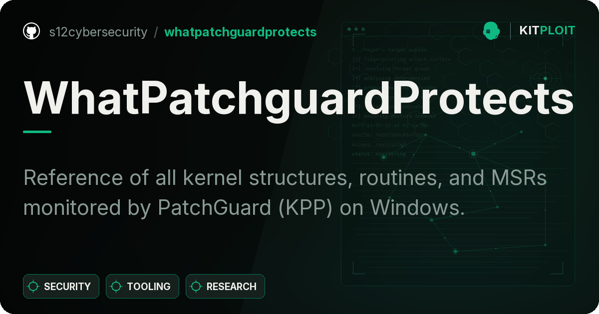 WhatPatchguardProtects