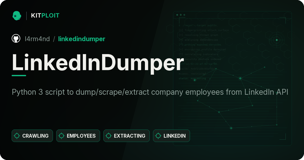 LinkedInDumper preview