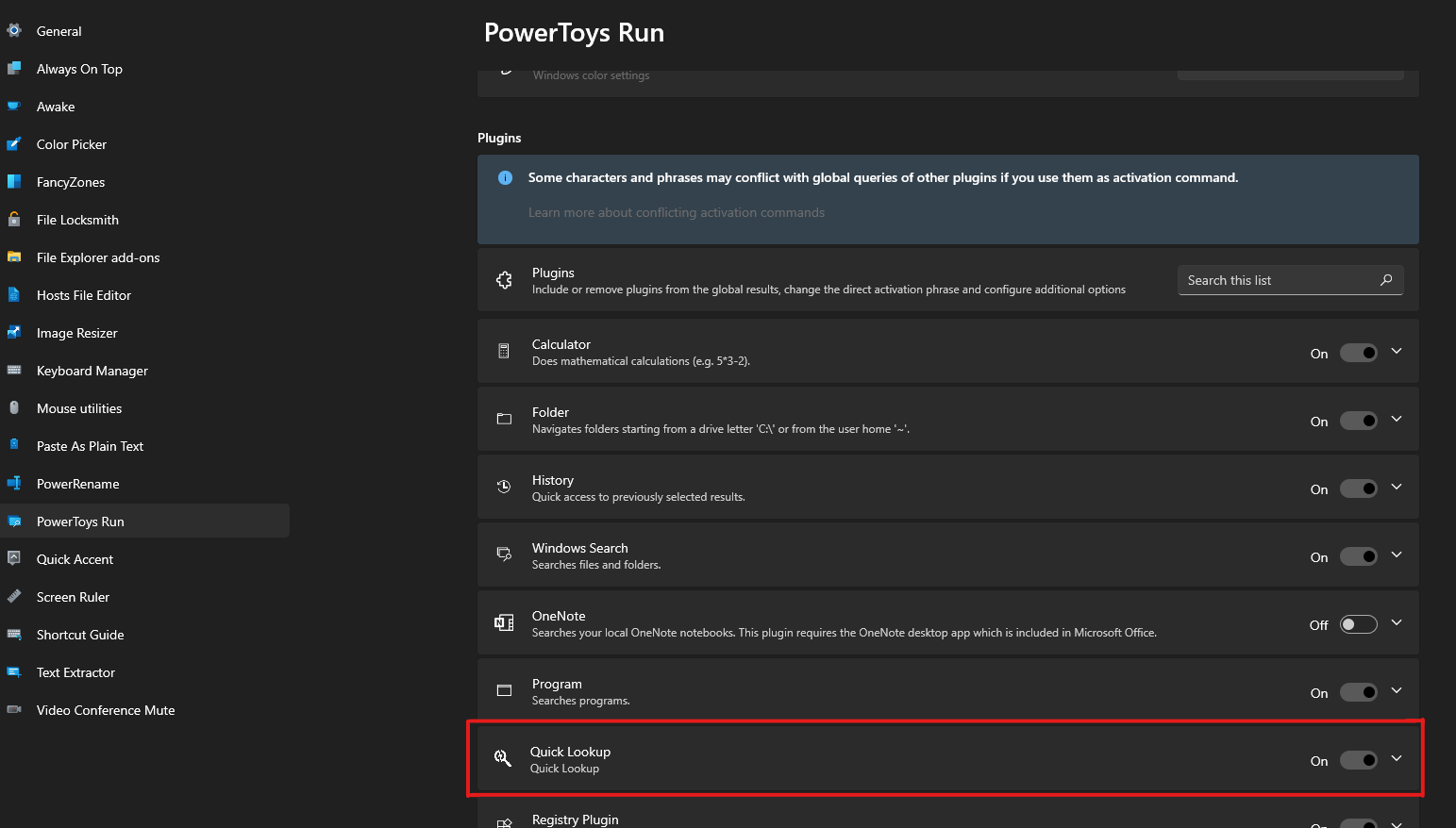 quick-lookup-ptrun preview