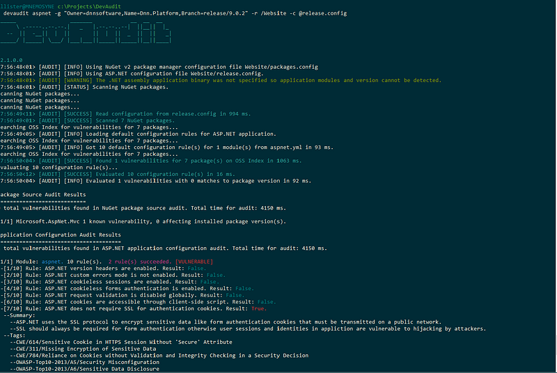 DevAudit preview