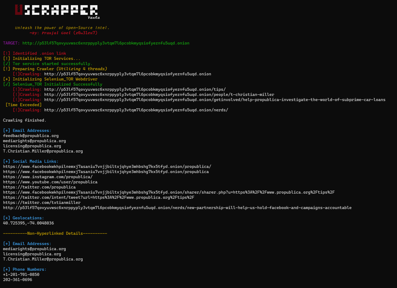 Uscrapper preview