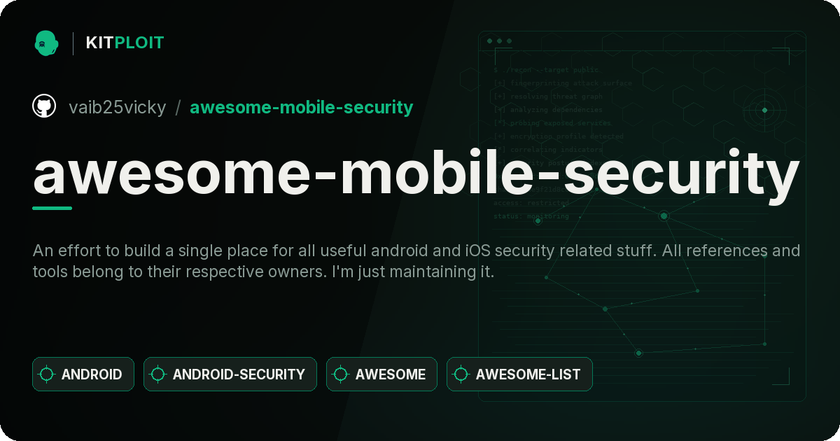 awesome-mobile-security preview
