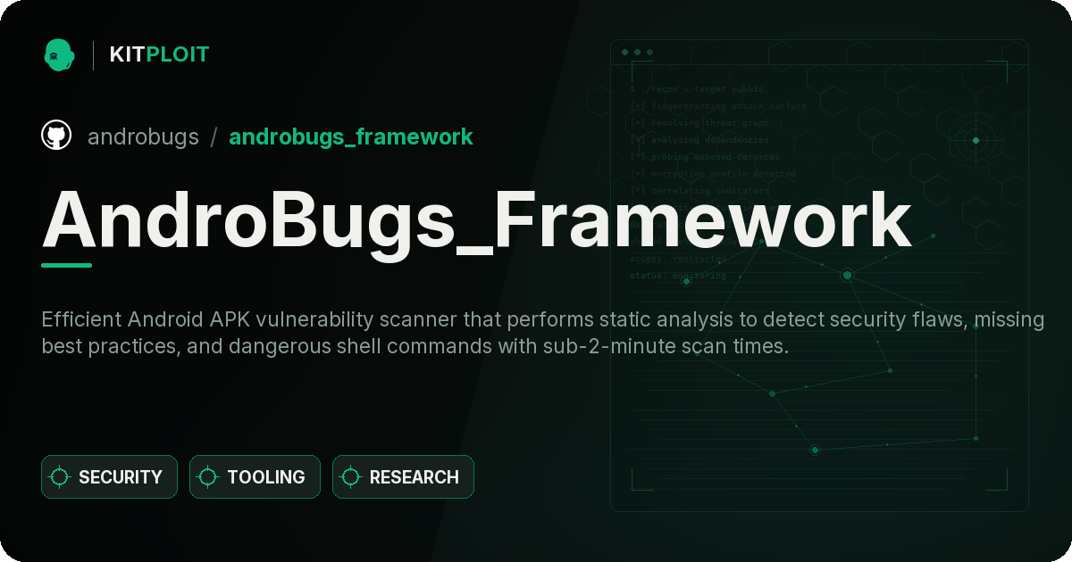 AndroBugs_Framework preview