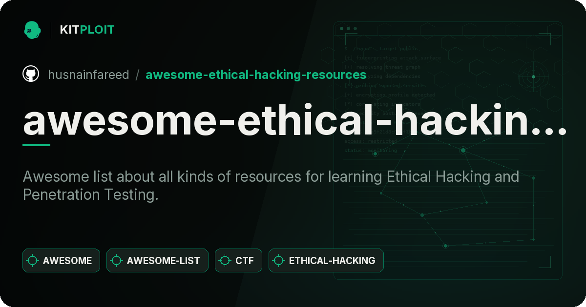 awesome-ethical-hacking-resources preview